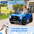 Image of Kids Electric Ride On Car Ford Ranger Blue