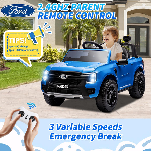 Kids Electric Ride On Car Ford Ranger Blue