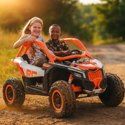 Kids Electric Ride On Car Can Am Maverick 2 Seater 24V With Rubber Tyres