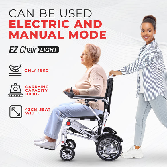 IGO EZCHAIR Lightest Electric Wheelchair (16kg)-Lightweight Lithium foldable electric wheelchair NAPPI 1163096001 |SAS2051