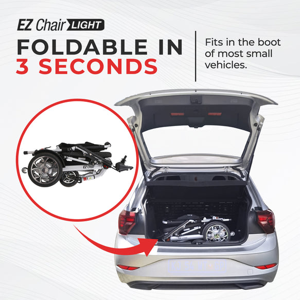 IGO EZCHAIR Lightest Electric Wheelchair (16kg)-Lightweight Lithium foldable electric wheelchair NAPPI 1163096001 |SAS2051