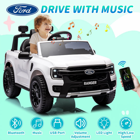Kids Electric Ride On Car Ford Ranger White