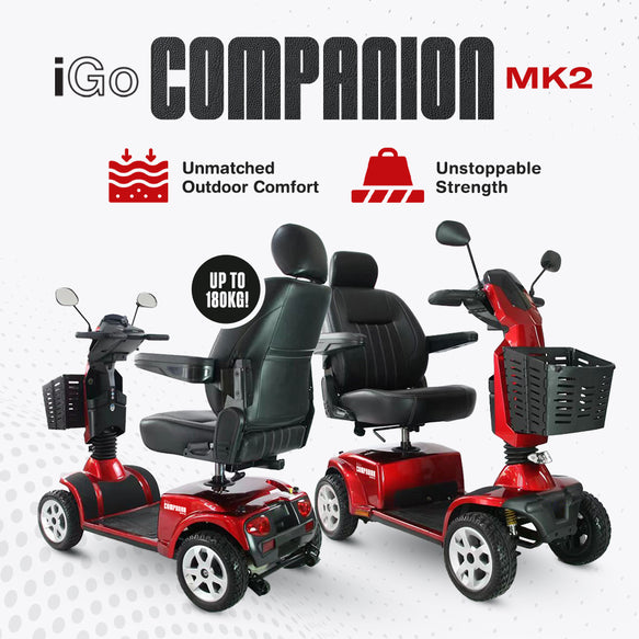 *NEW* 2025  iGo Companion MK2 Heavy Duty Mobility Scooter -  up to 180kg Nappi 1224302001 |SAS2062