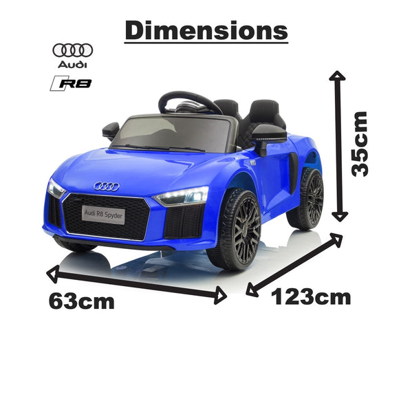 Kids Electric Ride On Car Audi R8 Blue 12V