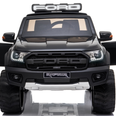Image of Demo *NEW*  Black Ford Raptor  - 2 seater kids electric ride on car rubber tyres