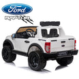 Image of Demo *NEW*  White Ford Raptor  - 2 seater kids electric ride on car rubber tyres