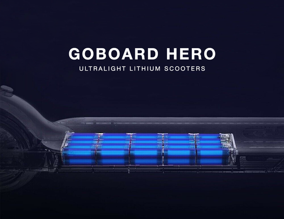 Goboard Hero - Ultralight Lithium electric scooter- BLK- 7.8AH Battery  25Km range