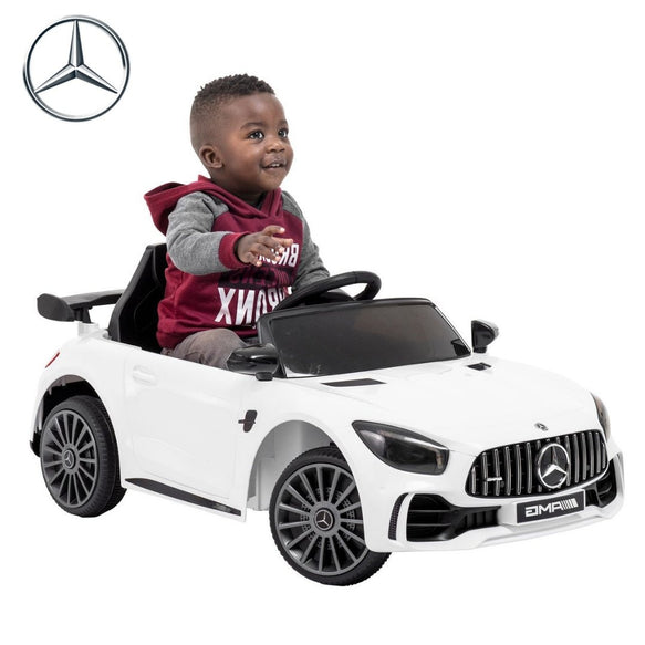 Kids Electric Ride On Car Mercedes GTR White 12V