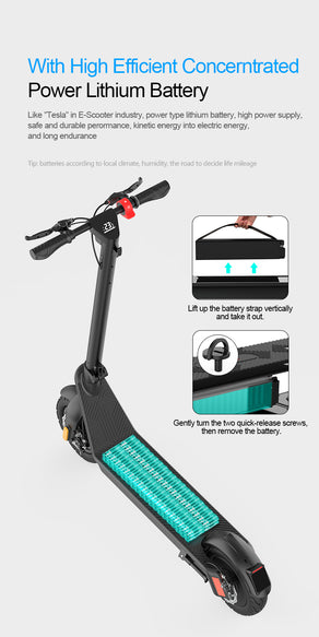 HX X9 500W Ultralight Lithium commercial electric scooter 15.6AH Battery