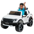 Image of Demo *NEW*  White Ford Raptor  - 2 seater kids electric ride on car rubber tyres