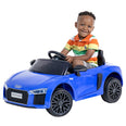 Image of Kids Electric Ride On Car Audi R8 Blue 12V