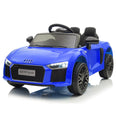 Image of Demo 12V Audi R8 kids electric ride on car - blue