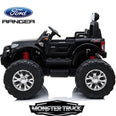 Image of Demo Ford Monster truck kids ride on car (Black) ride on car, 4 Wheel drive and Rubber tyres