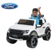 Image of Kids Electric Ride On Car Ford Raptor White - 2 Seater