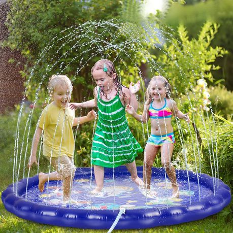 Sprinkler for Kids, Splash Pad, and Wading Pool Navy Blue