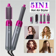 Image of NEW 5 in 1 Interchangeable Hot Air Brush & Hair Dryer