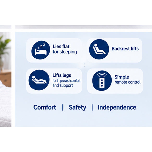 EZbed Adjustable Electric Bed – Comfort, Support & Independence