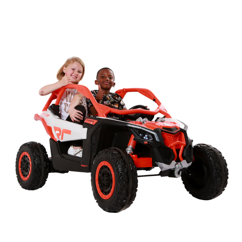 Kids Electric Ride On Car Can Am Maverick 2 Seater 24V With Rubber Tyres