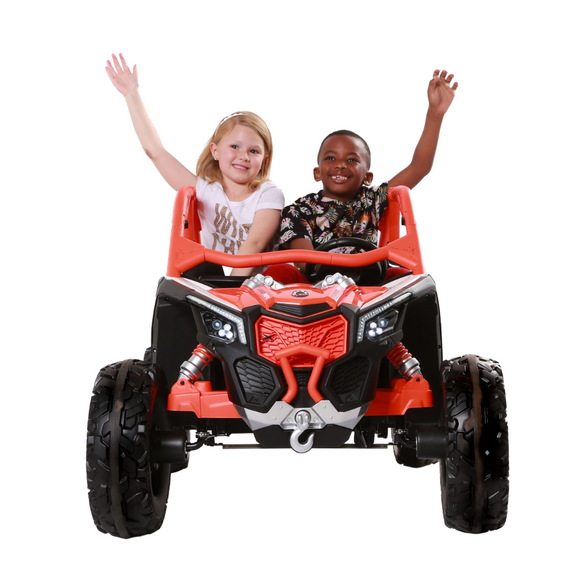 Kids Electric Ride On Car Can Am Maverick 2 Seater 24V With Rubber Tyres