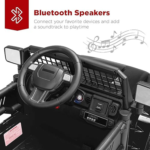 12V Kids Ride On Jeep Car w/Parent Remote Control - Black