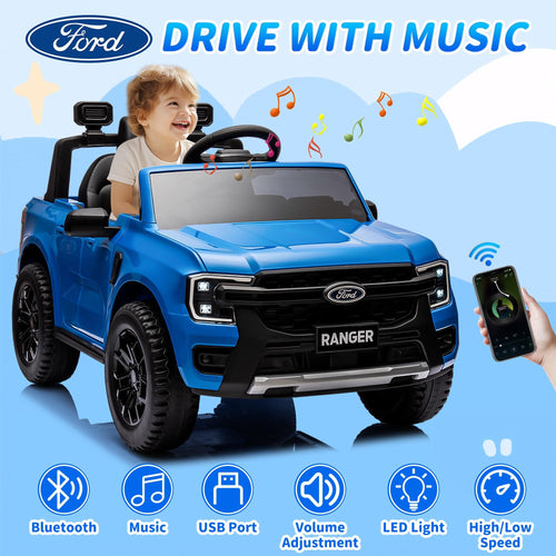 Kids Electric Ride On Car Ford Ranger Blue
