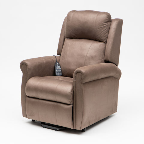 EZ Lift Electric Recliner Chair | Shiatsu Massage & Heating | Adjustable Neck & Lumbar Support | Cocoa Colour
