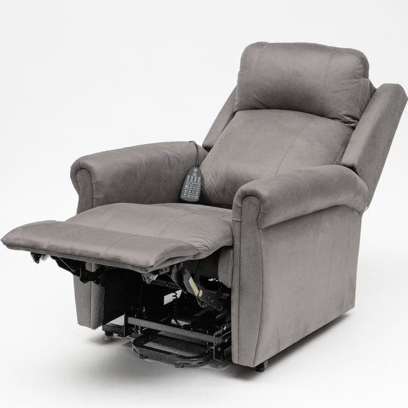 EZ Lift Recliner chair - Dual Motor Electric Recliner Chair | Shiatsu Massage & Heating | Adjustable Neck & Lumbar Support | Colour Graphite