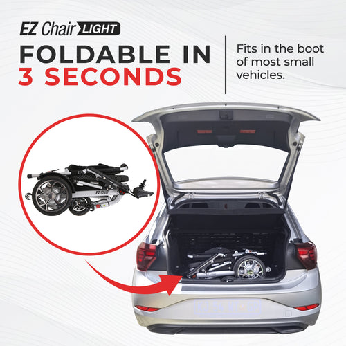 IGO EZCHAIR Lightest Electric Wheelchair (16kg)-Lightweight Lithium foldable electric wheelchair NAPPI 1163096001 |SAS2051