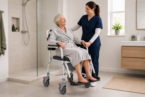 EZCommode Wheeled Shower & Commode Chair