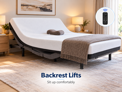 EZbed Adjustable Electric Queen Bed with Italian Magnaflex Mattress