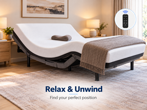 EZbed Adjustable Electric Queen Bed with Italian Magnaflex Mattress