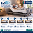 EZbed Adjustable Electric Queen Bed with Italian Magnaflex Mattress