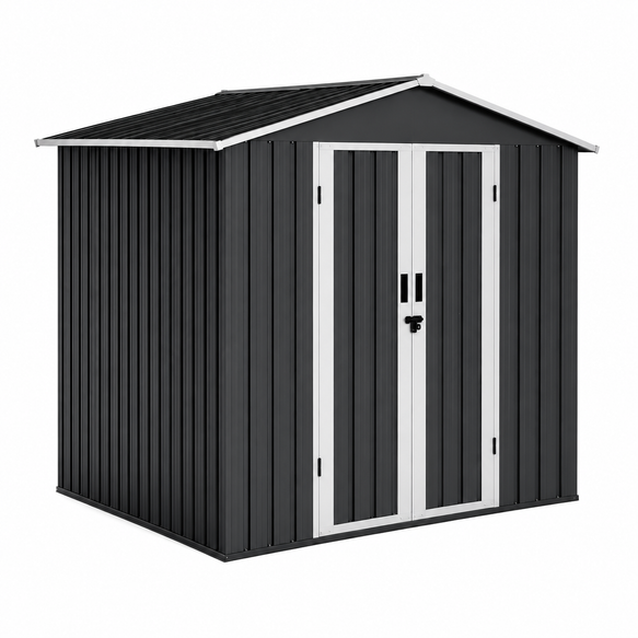 Steel Garden Storage Shed – Lockable & Weather-Resistant | 1.8m x 1.2m
