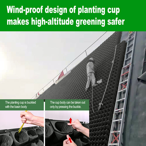 Vertical Wall Planter System - Stackable & Modular -Set of 3