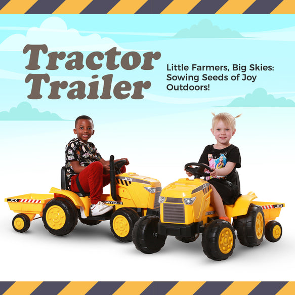 TRACTOR AND TRAILER RIDE ON CAR