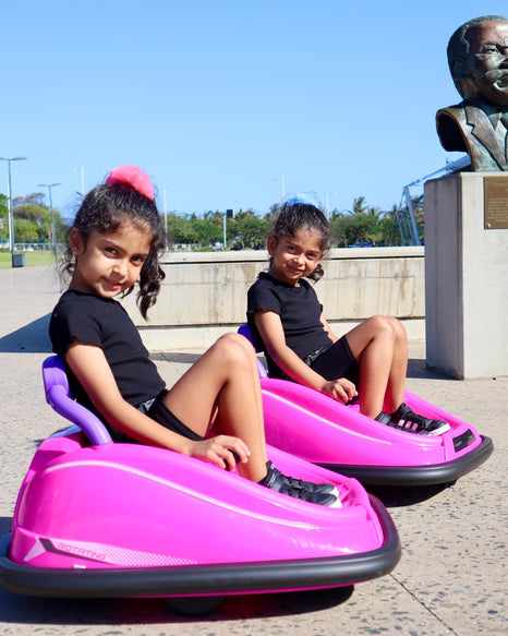 Crazy Car 12V Electric Ride On Bumper Car - Pink