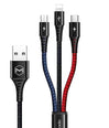 Image of 3 in 1 Charger Iphone Lightning, Type-C, Micro USB Cable For iPhone Samsung Android