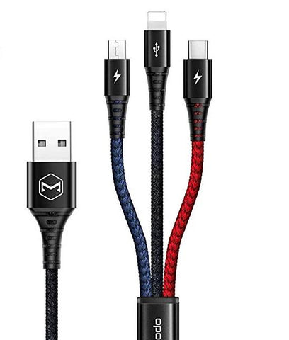3 in 1 Charger Iphone Lightning, Type-C, Micro USB Cable For iPhone Samsung Android