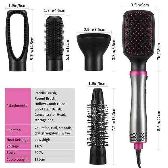 5 In 1 Hot Air Brush Set, Hair Dryer and Volumizer