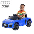 Image of Kids Electric Ride On Car Audi R8 Blue 12V