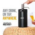 Image of Benoni Brewsky Mini beer keg (double walled) black with Powered tap -5L