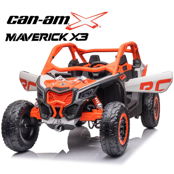 Kids Electric Ride On Car Can Am Maverick 2 Seater 24V With Rubber Tyres