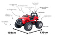 Image of Ford Monster truck kids electric ride on car (Red) ride on car, 4 Wheel drive and Rubber tyres