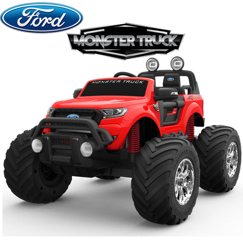 Demo 24V Ford Monster truck kids ride on car (Red) ride on car, 4 Wheel drive and Rubber tyres