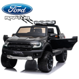 Image of Demo *NEW*  Black Ford Raptor  - 2 seater kids electric ride on car rubber tyres