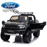 Demo *NEW*  Black Ford Raptor  - 2 seater kids electric ride on car rubber tyres