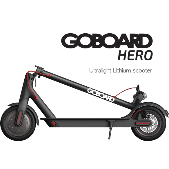 Goboard Hero - Ultralight Lithium electric scooter- BLK- 7.8AH Battery  25Km range