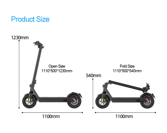 HX X9 500W Ultralight Lithium commercial electric scooter 15.6AH Battery