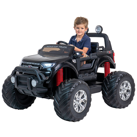 Ford Monster truck kids electric ride on car (Black) ride on car, 4 Wheel drive and Rubber tyres
