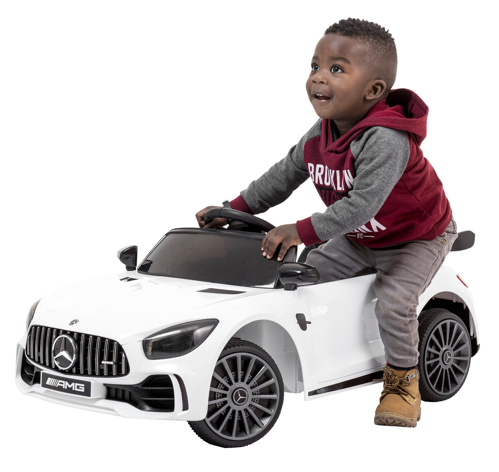 Kids Electric Ride On Car Mercedes GTR White 12V Ride On Kids
